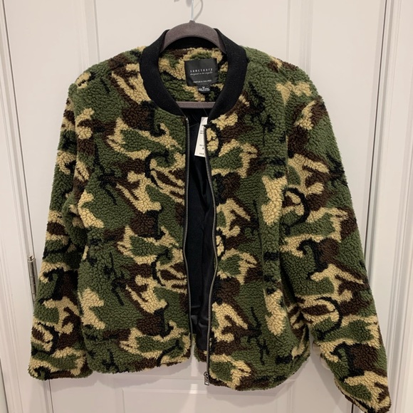 Anthropologie | Sanctuary Camo Teddy Bear Coat NWT - Picture 3 of 6